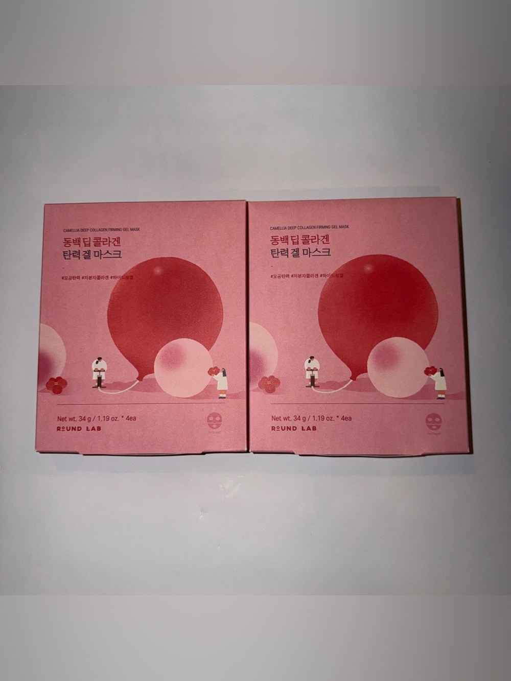 Round Lab Camellia Deep Collagen Firming Gel Mask: Set of 8